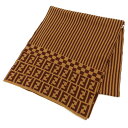 【中古】 フェンディ Fendi マフラー ベージュ×ブラウ...