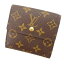 【中古】 ルイ ヴィトン Louis Vuitton Wホック財布 財布 三つ折り財布 財布 ブラウン ポルトモネビエカルトクレディ モノグラム レディース S365s .
