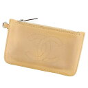 【マラソン4,000円オフクーポン】 シャネル CHANEL コインケース ケース レディース ベージュ レザー 【シャネル】 T1524 【中古】