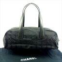 【中古】 シャネル ハンドバッグ ミニボストンバッグ ニュートラベルライン ブラック キャンバス×レザー CHANEL バック 手持ちバッグ ファッション ブランド ブランドバッグ 収納 人気 贈り物 迅速発送 在庫処分 男性 女性 良品 春 1点物 T4575