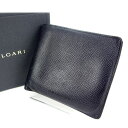 【中古】 ブルガリ 二つ折り財布 ブラック BVLGARI 【ブルガリ】 T11707
