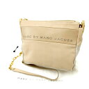 【中古】 マークバイマークジェイコブス MARC BY MARC JACOBS ショルダーバッグ チェーンショルダー レディース メンズ ベージュ×ゴールド クリスマス プレゼント バック ブランド 人気 収納 在庫一掃 1点物 兼用 男性 女性 良品 夏 T12812