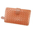 【中古】 ボッテガ ヴェネタ 長財布 さいふ イントレチャート ブラウン BOTTEGA VENETA 長サイフ サイフ 収納ブランド財布 さいふ ユニセックス 小物 人気 贈り物 迅速発送 在庫処分 1点物 【ボッテガ・ヴェネタ】 T10678