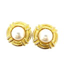 【中古】 シャネル CHANEL イヤリング アクセサリー レディース ゴールド×ベージュ 金属×フェイクパール (あす楽対応)激安 Y3239