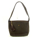 【中古】 バリー Bally ショルダーバッグ ワンショルダー レディース フリンジ ブラウン キャンバス×レザー 人気 T14742 .