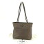 【中古】 プラダ PRADA ショルダーバッグ メンズ可 ロゴプレート カーキ×シルバー ナイロンキャンバス 人気 Y7117