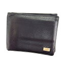 【マラソン2,000円オフクーポン】 ダンヒル 二つ折り財布 ブラック レザー dunhill 二つ折りサイフ 財布 サイフ 収納財布 2つ折り財布 ユニセックス 小物 【ダンヒル】 P376 【中古】