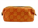 【中古】 グッチ ポーチ 化粧ポーチ レディース グッチシマ ピンク ゴールド レザー GUCCI T20724