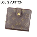【中古】 ルイヴィトン 二つ折り財布 ラウンドファスナー コンパクトジップ モノグラム ブラウン PVC×レザ- Louis Vuitton 【ルイ・ヴィトン】 T16189