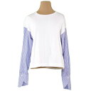【中古】 人気 良品 ザラ カットソー ストライプ レディース【中古】 T15413 .