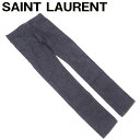 【中古】 【10%オフクーポン】 サンローラン SAINT LAURENT ジーンズ パンツ ボトムス レディース ストレート ブラック系 コットン 綿 T9188