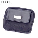 【ポイント10倍】 【中古】 グッチ コインケース ケース 小銭入れ GGキャンバス ブラック シルバー キャンバス×レザー GUCCI F1533