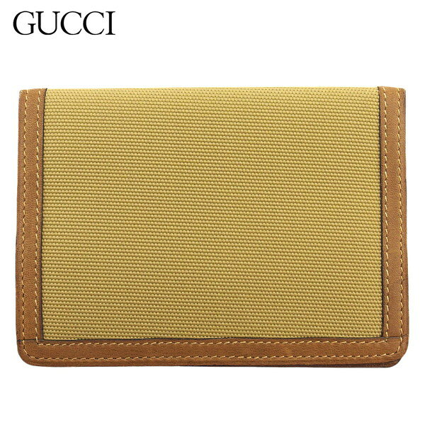 【秋Sale】グッチ GUCCI カードケース ベージュ×キャメル レディース 中古