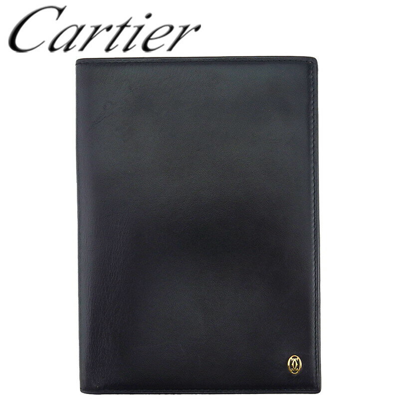 【秋Sale】カルティエ CARTIER パスポートケース パシャ ブラック レディース 中古