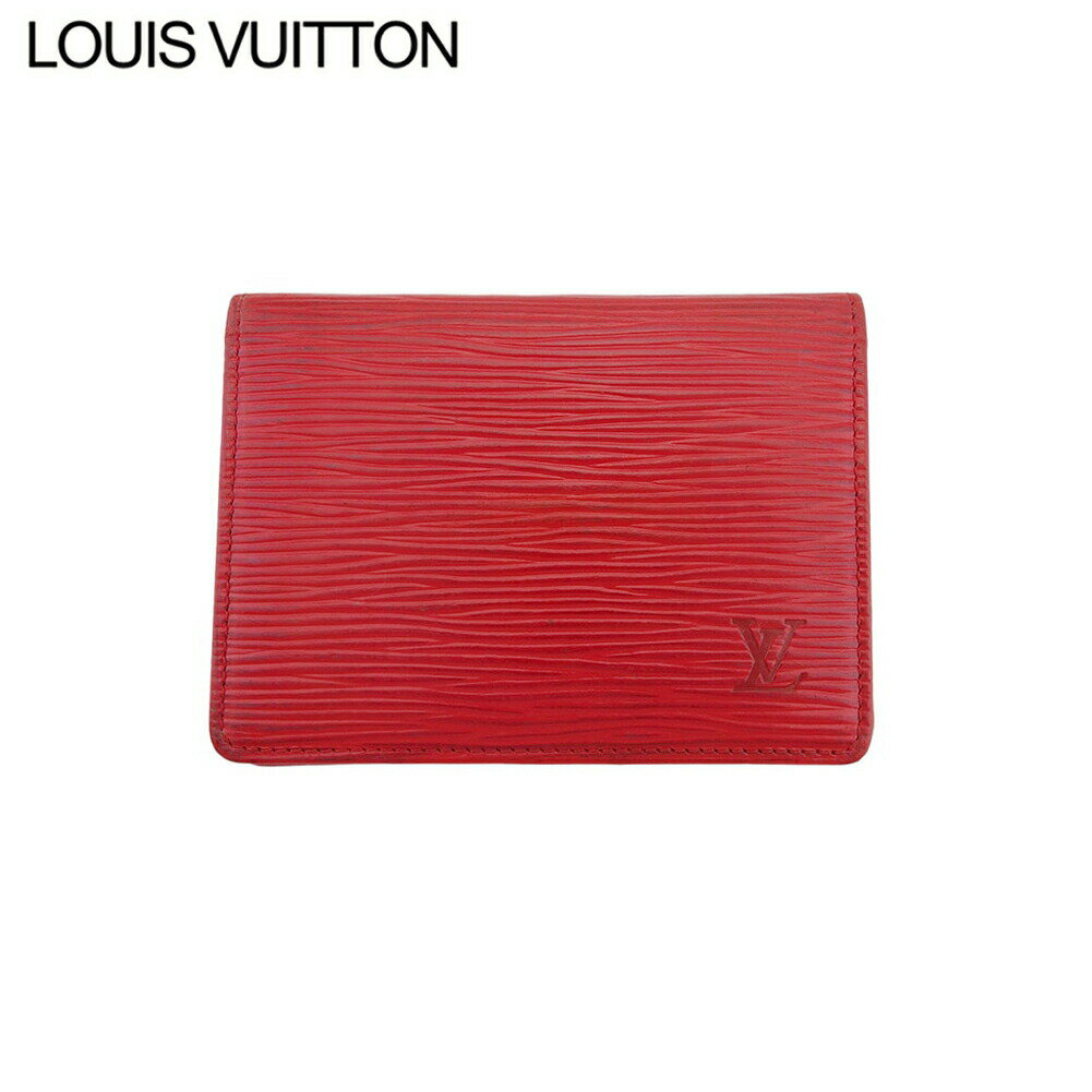 【秋Sale】ルイ・ヴィトン LOUIS VUITTON パスケース エピ ポルト2カルトヴェルティカル レッド メンズ 中古