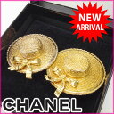 シャネル CHANEL イヤリング アクセサリー レディース ヴィンテージ 麦わら帽子 ゴールド GP (あす楽対応)レア 奇跡的入荷【中古】 J4063
