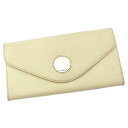 【マラソン10%オフクーポン&P20倍】 フルラ 長財布 ファスナー 二つ折り ロゴプレート アイボリー×シルバー FURLA 長サイフ サイフ 収納 財布 ユニセックス 小物 【フルラ】 N253 【中古】