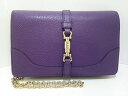 【新着】GUCCI(グッチ) ショルダーバッグ美品■ ニュージャッキー 283061 パープル チェーンショルダー レザー【20181208】【中古】