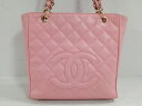 【新着】CHANEL(シャネル) トートバッグ美品■ マトラッセ ピンク チェーンショルダー/ゴールド金具 キャビアスキン【20190511】【中古】