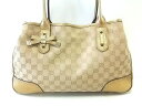 GUCCI(グッチ) ショルダーバッグ GG柄/プリンシー 163805 ベージュ×ゴールド ジャガード×レザー【20200402】【中古】【dfn】