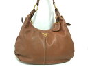 PRADA(プラダ) ショルダーバッグ - ライトブラウン 革タグ レザー【20200125】【中古】【dfn】