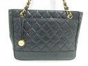 CHANEL(シャネル) ショルダーバッグ マトラッセ 黒 ラムスキン【20190811】【中古】【dfs】