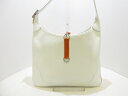 HERMES(エルメス) ショルダーバッグ美品■ トリム35 白×オレンジ マチなし ヴォーエプソン【20200116】【中古】【dfn】