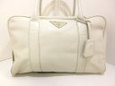 【新着】PRADA(プラダ) ショルダーバッグ - アイボリー レザー【20200823】【中古】