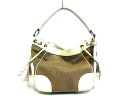 PRADA(プラダ) ショルダーバッグ ロゴジャガード ベージュ×白 革タグ ジャガード×レザー【20200409】【中古】【dfn】