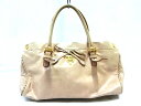 PRADA(プラダ) トートバッグ - ベージュ 革タグ/リボン レザー【20200724】【中古】【dfn】