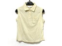【新着】LANVIN SPORT(ランバンスポーツ) ノースリーブポロシャツ サイズ36 S レディース ベージュ【20200506】【中古】