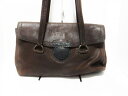 PRADA(プラダ) ショルダーバッグ - ダークブラウン 革タグ レザー【20200324】【中古】【dfn】