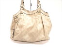 GUCCI(グッチ) トートバッグ スーキー/シマライン 211944 ベージュ レザー【20200517】【中古】【dfn】