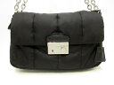 PRADA(プラダ) ショルダーバッグ - 1BA046 黒 ナイロン×レザー【20200403】【中古】【dfs】