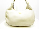 PRADA(プラダ) ショルダーバッグ - B4311M アイボリー 革タグ レザー【20200720】【中古】【dfn】