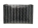 PRADA(プラダ) クラッチバッグ美品■ - 2NG003 黒×ダークグレー×ライトグレー レザー【20200723】【中古】【dfn】