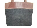 【新着】CHANEL(シャネル) トートバッグ - 黒×ダークブラウン デニム×レザー【20200601】【中古】