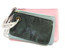 FENDI(フェンディ) クラッチバッグ美品■ トリプレット 8BS007/8BS008/8BS009 ピンク×ライトグリーン×ダークグリーン レザー×パイソン【20200809】【中古】【dfs】