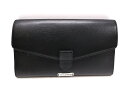 【新着】DOLCE&GABBANA(ドルチェアンドガッバーナ) クラッチバッグ 黒 レザー【20201014】【中古】