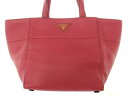 PRADA(プラダ) ショルダーバッグ - ピンク 革タグ レザー【20200806】【中古】【dfs】
