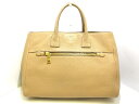 PRADA(プラダ) トートバッグ - BN2545 ベージュ 革タグ レザー【20200711】【中古】【dfs】
