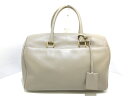 SAINT LAURENT PARIS(サンローランパリ) ハンドバッグ ダッフル6 322049 ベージュ レザー【20200525】【中古】【dfn】