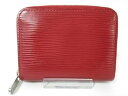 LOUIS VUITTON(ルイヴィトン) コインケース エピ 11×8×2cm美品■ ジッピーコインパース M60382 カーマイン エピ・レザー(LVロゴの刻印入り)【20201018】【中古】【dfs】