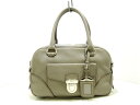 【新着】PRADA(プラダ) ハンドバッグ - グレーベージュ レザー【20200825】【中古】