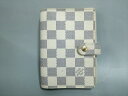 【新着】LOUIS VUITTON(ルイヴィトン) 手帳 ダミエ アジェンダPM R20706 アズール イニシャル刻印 ダミエ・キャンバス【20201017】【中古】