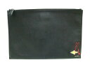 【新着】PRADA(プラダ) クラッチバッグ - 2NG001 黒×レッド ラビット サフィアーノレザー【20210115】【中古】