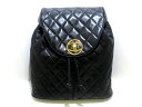 【新着】CHANEL(シャネル) リュックサック マトラッセ 黒 ゴールド金具 ラムスキン【20201104】【中古】