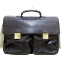 【新着】【中古】Cartier(カルティエ) ビジネスバッグ ダークブラウン レザー