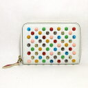 【新着】【中古】CHRISTIAN LOUBOUTIN(クリスチャンルブタン) パネトーネ コインケース ラウンドファスナー/スタッズ 白×マルチ レザー×プラスチック