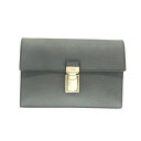 【新着】【中古】PRADA(プラダ) セカンドバッグ グレー サフィアーノレザー
